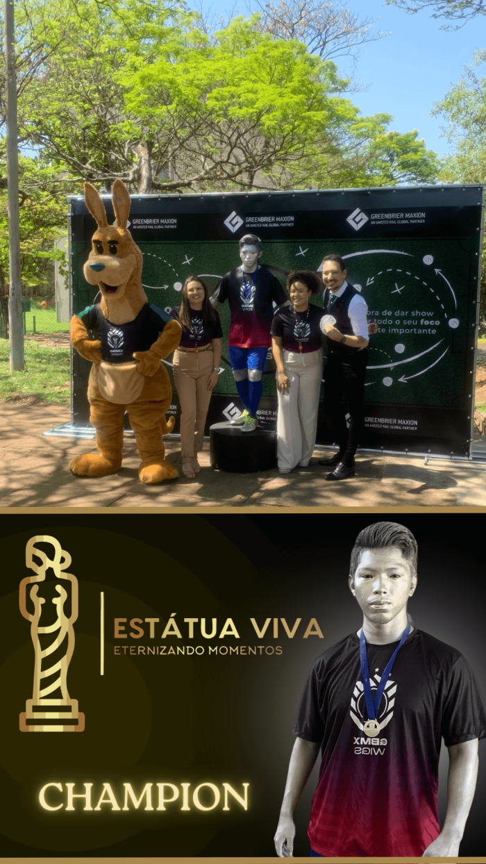 estatua viva prata