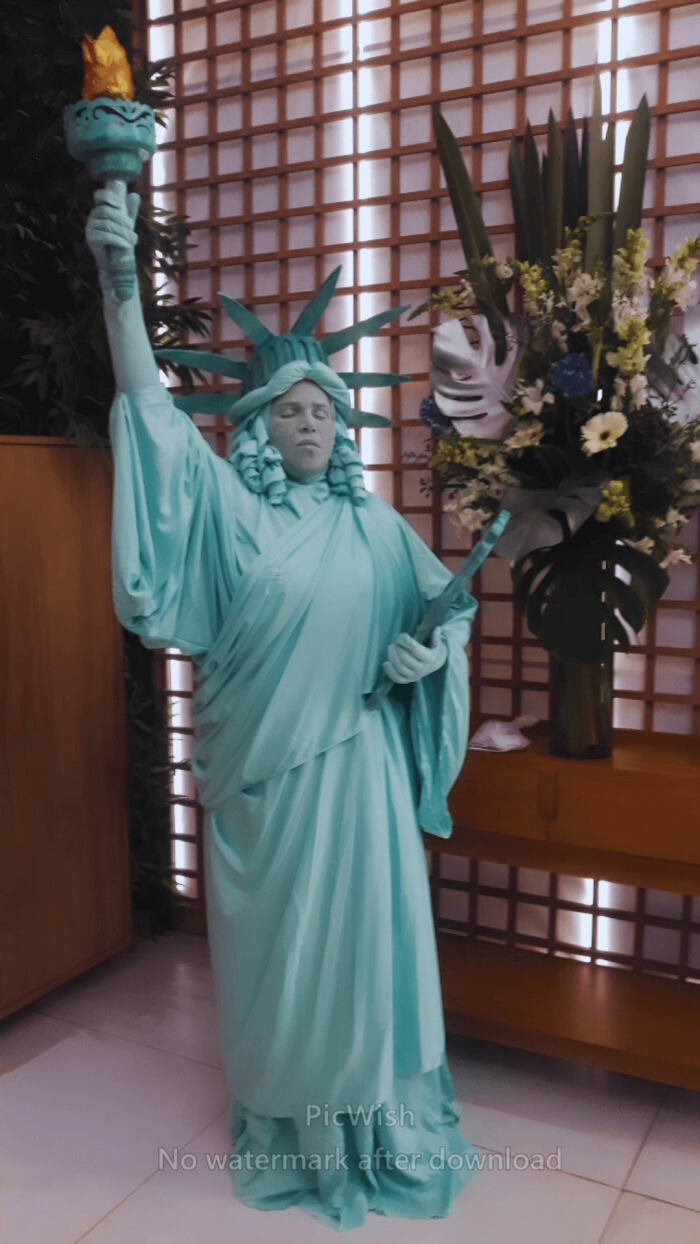estatua viva liberdade